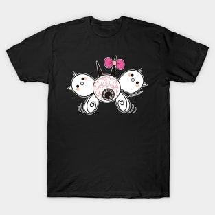 kawaii cute ghost cute eyeball, cute halloween T-Shirt